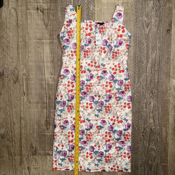 Ann Taylor Dress 2 NWT Floral Sleeveless Lined Sheath Career Wedding Guest - Picture 5 of 7